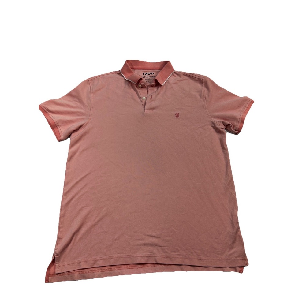 Izod Advantage Performance Men's Polo Golf Shirt‎ Natural Stretch Pink, Large